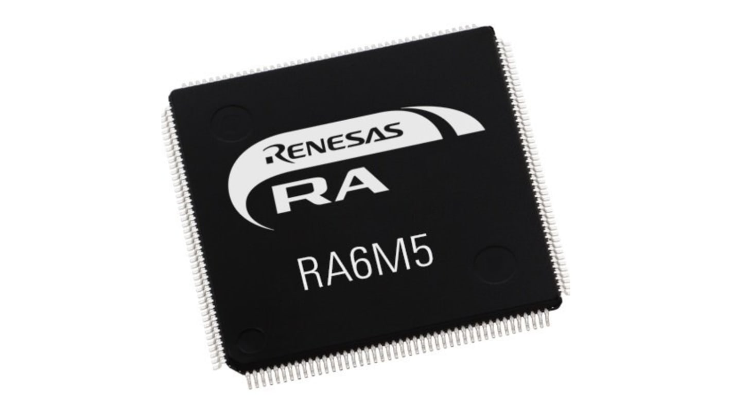 Microcontrolador Renesas Electronics R7FA6M5BH3CFC#AA0, núcleo ARM Cortex M33 de 32bit, RAM 512 Kb, 200MHZ, QFP de 176