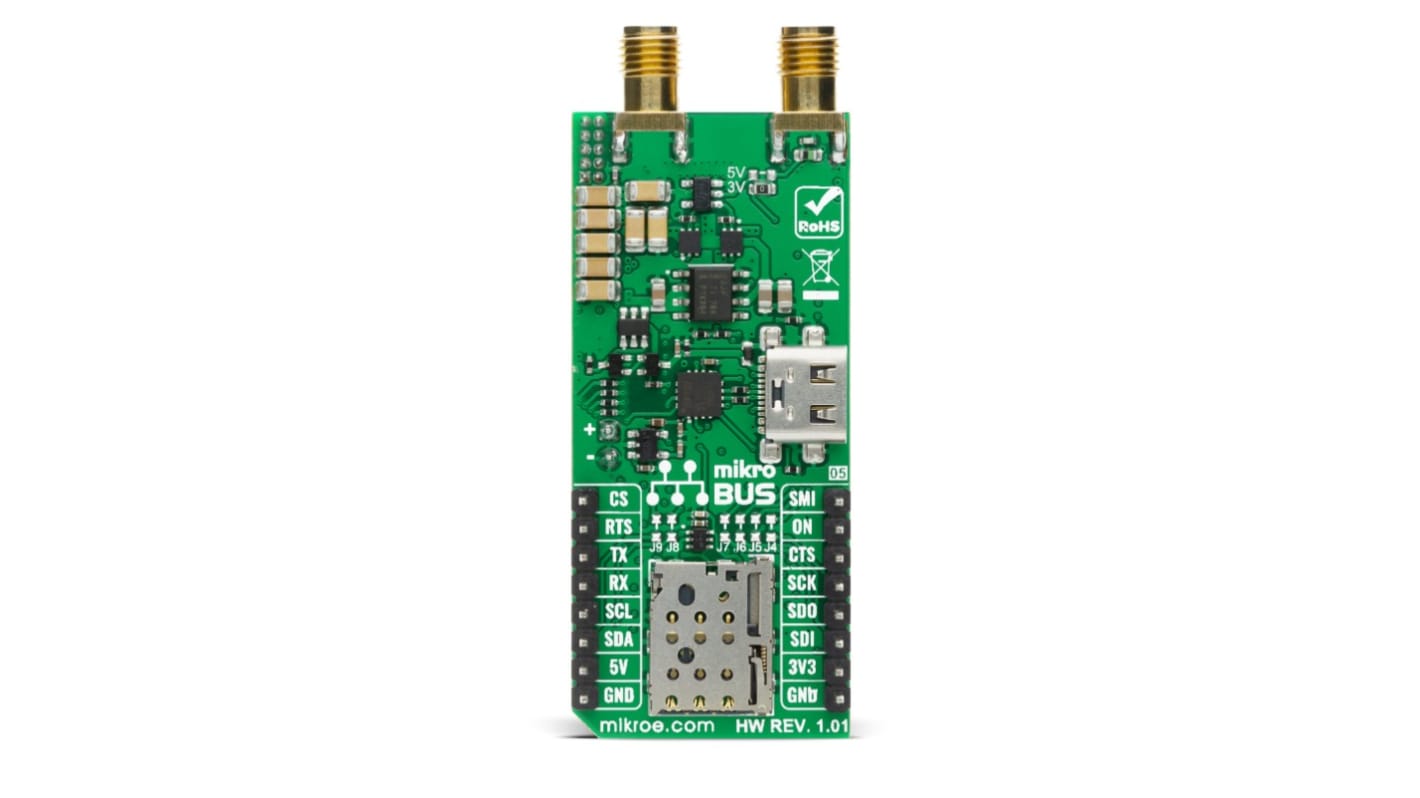 Kit de desarrollo LTE MikroElektronika MIKROE-4118, frecuencia 850 → 1900MHZ