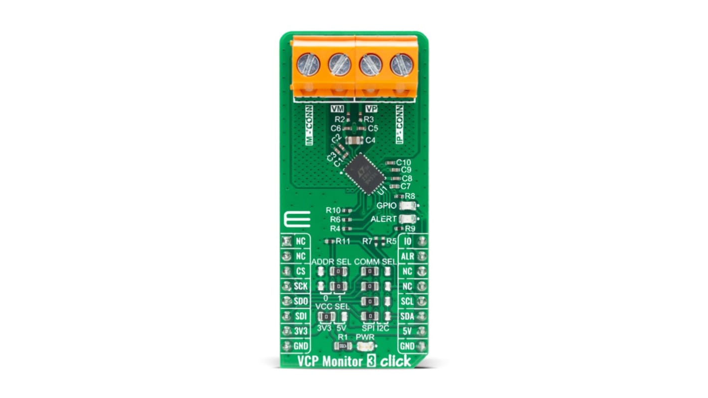 Kit di sviluppo analogico MikroElektronika VCP Monitor 3 Click per LTC2947