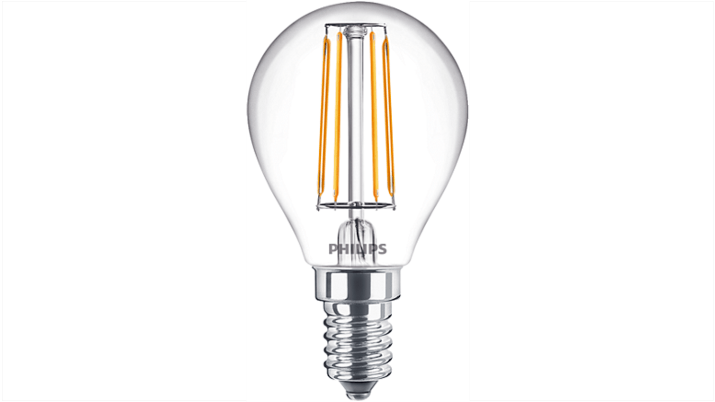 Lámpara LED Philips, 220 → 240 V, 4,5 W, casquillo E14, Blanco Cálido, 2700K