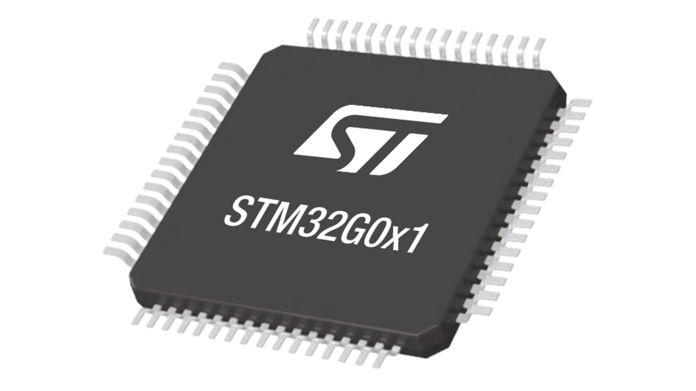 STMicroelectronics STM32G0B1RET6, 32bit ARM Cortex M0+ Microcontroller, STM32G0, 64MHz, 512 kB Flash, 64-Pin LQFP