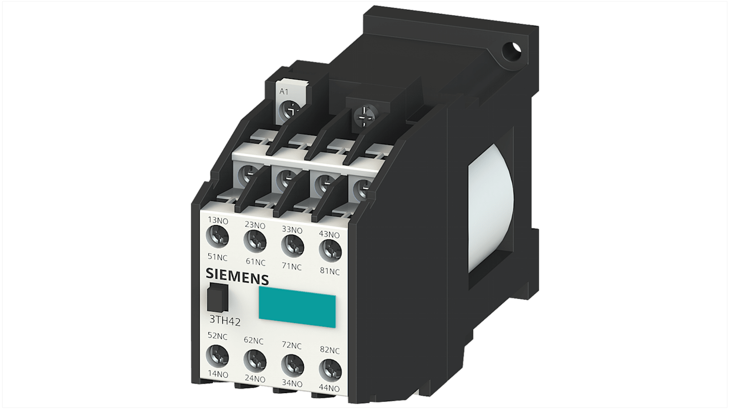 Contattore Reversibile Siemens, 8 poli, 8NA, 6 A, bobina 24 V c.c.