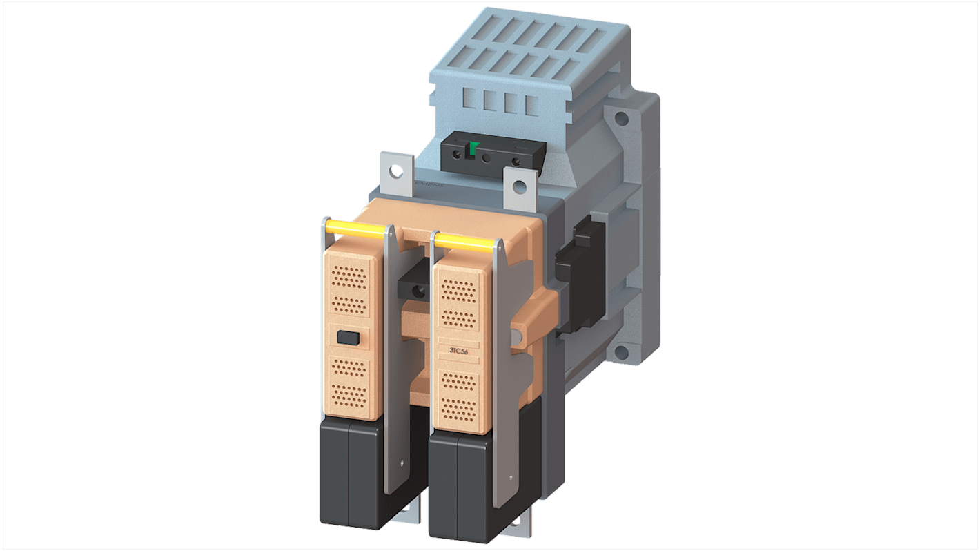 Siemens SIRIUS Innovation Contactor, 660 V ac Coil, 2-Pole, 400 A, 200 kW, 2NO + 2NC