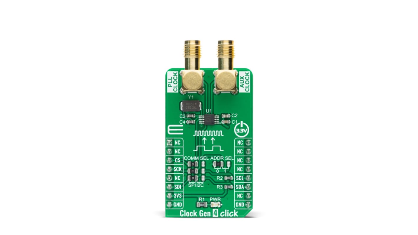 MikroElektronika MIKROE-4300 Evaluation Kit, Takt-Multiplier/Jitter-Dämpfungsglied, Zusatzplatine, Clock Gen 4 Click