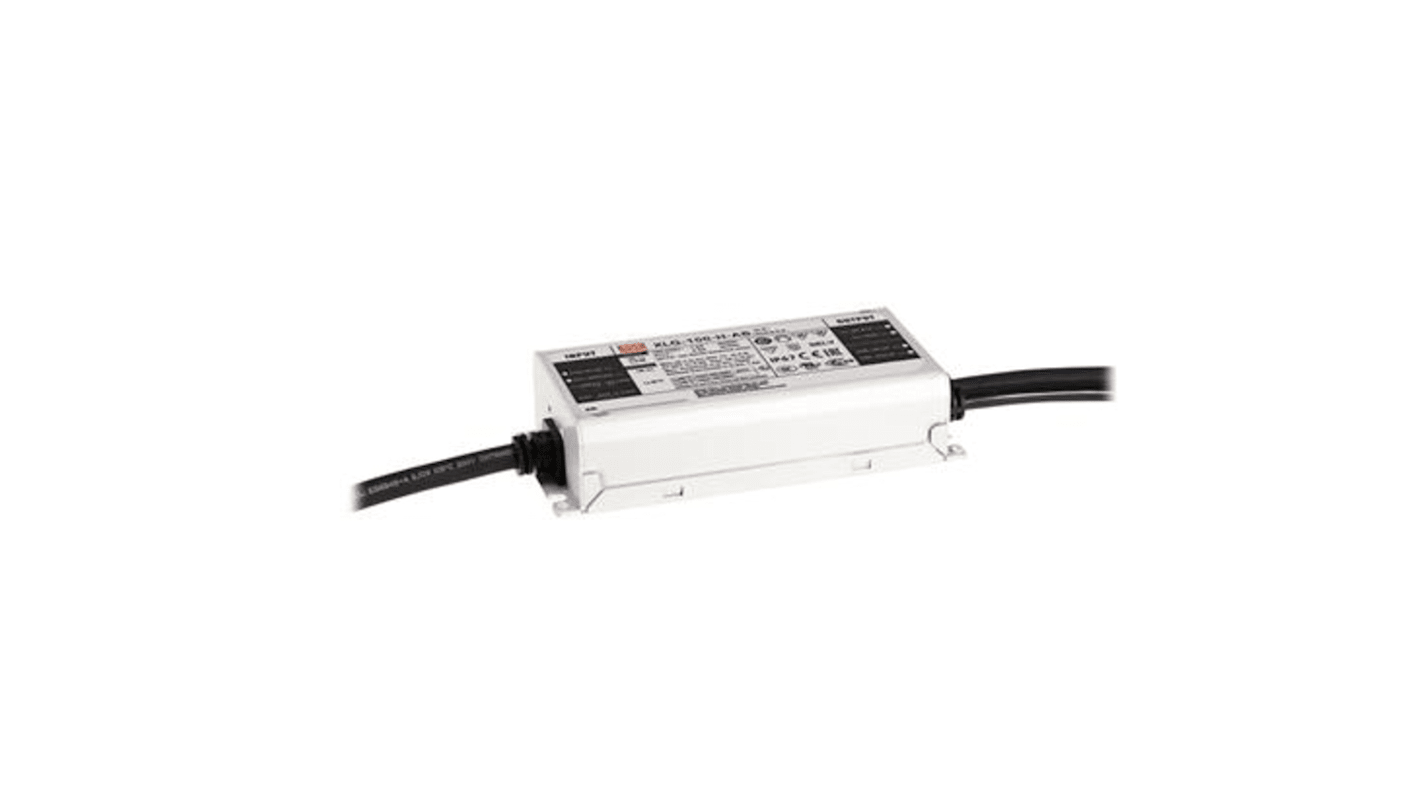 MEAN WELL LED Driver, 56V Output, 100W Output, 2.78A Output, Constant Current Dimmable