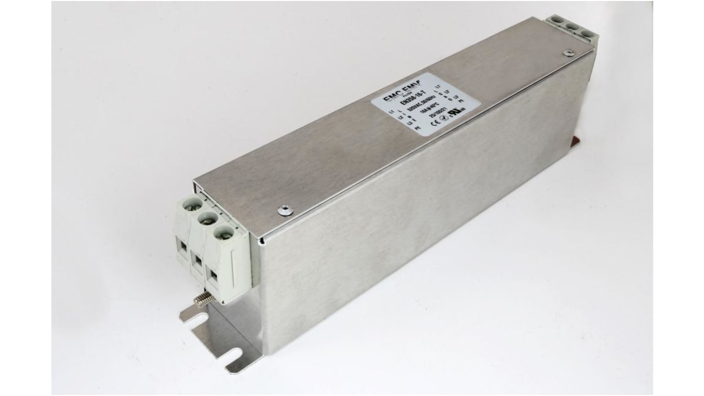 United Automation, 358 30A 480 V ac 60Hz, Chassis Mount EMC Filter, Terminal Block 3 Phase