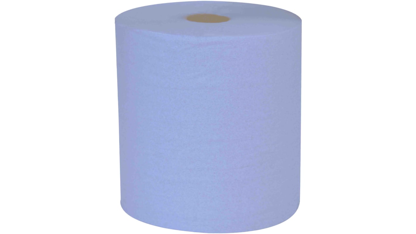 RS PRO Rolled Blue Paper Towel, 175mm, 2-Ply, 405 Sheets