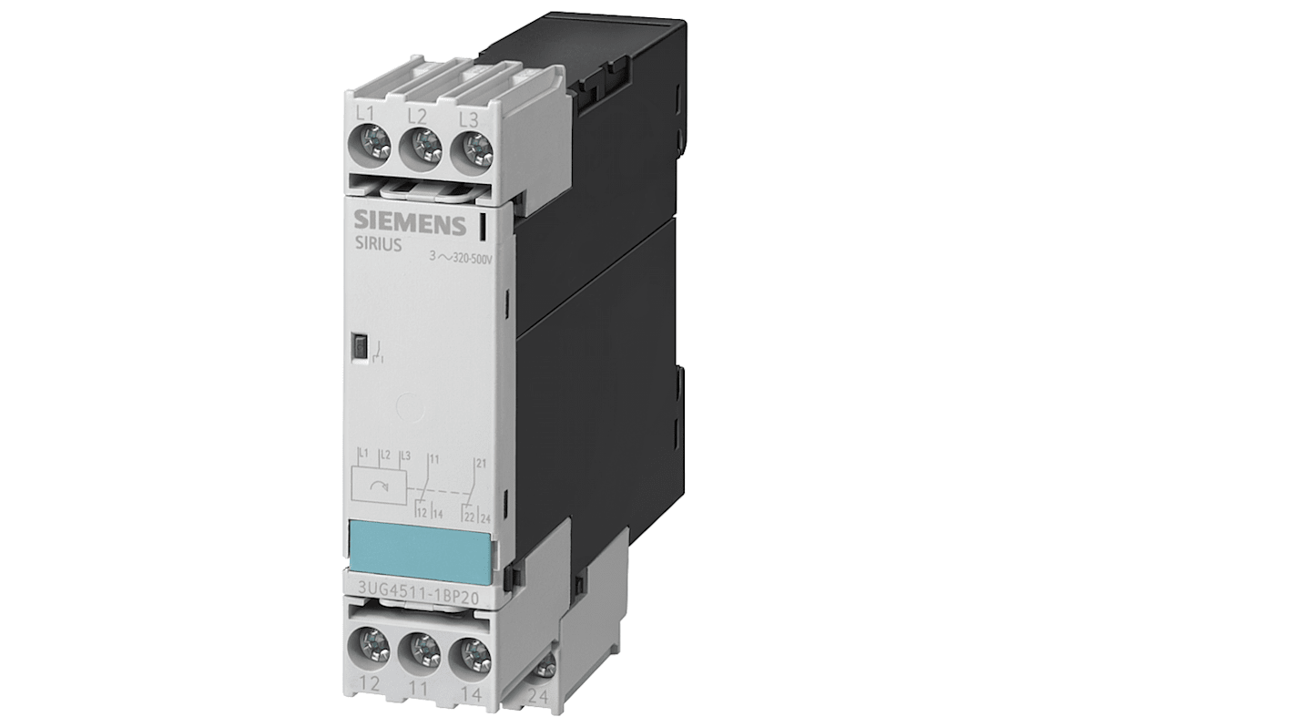 Siemens Phase Monitoring Relay, 3 Phase, DPDT