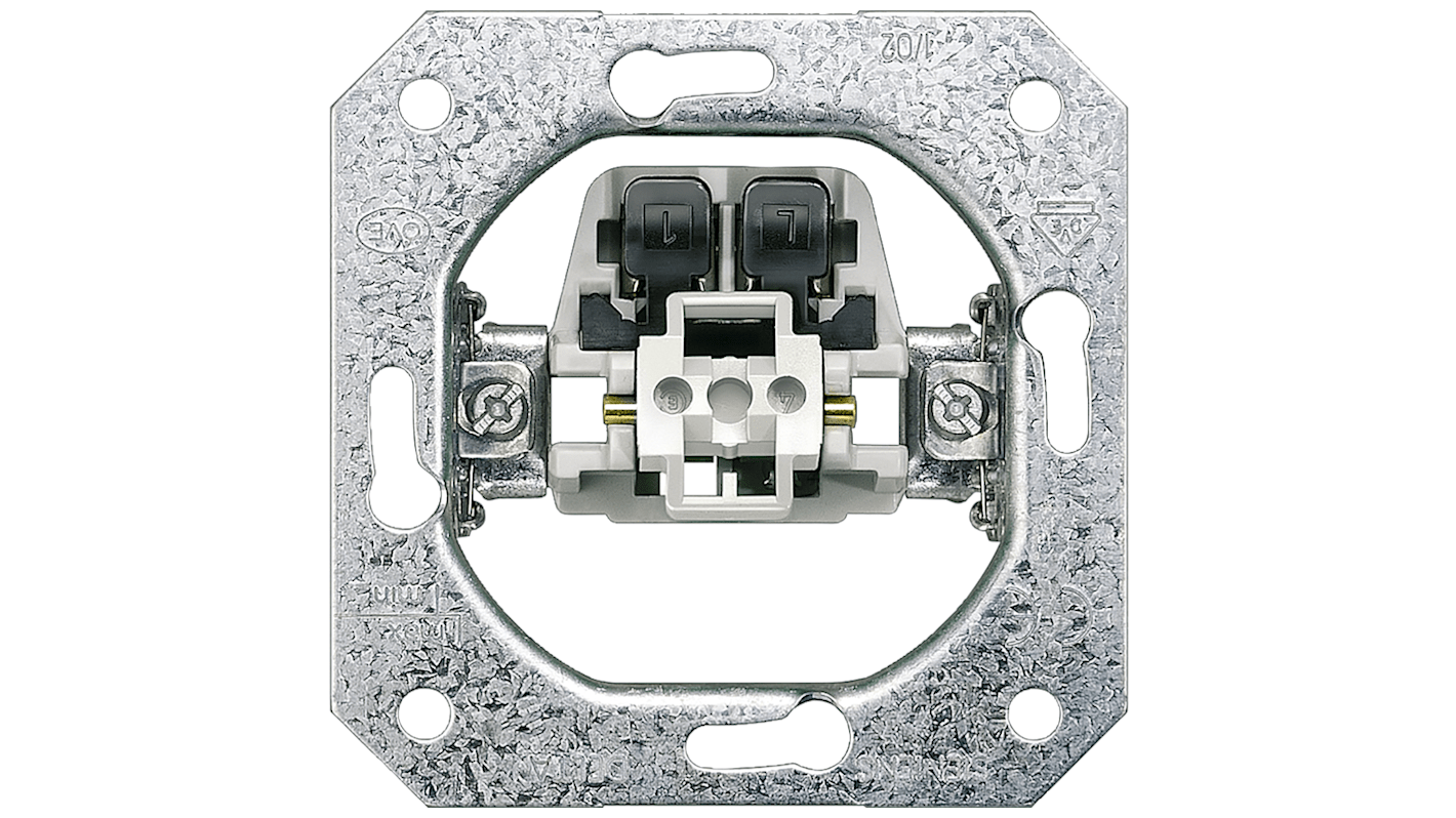 Interruttore luce Siemens serie 5TA2, 10A, 250V, IP20, Metallo Delta