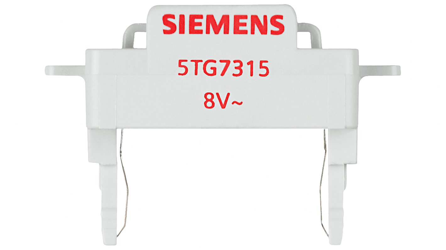 Siemens Illuminated Push Button Switch, Red LED, 8V