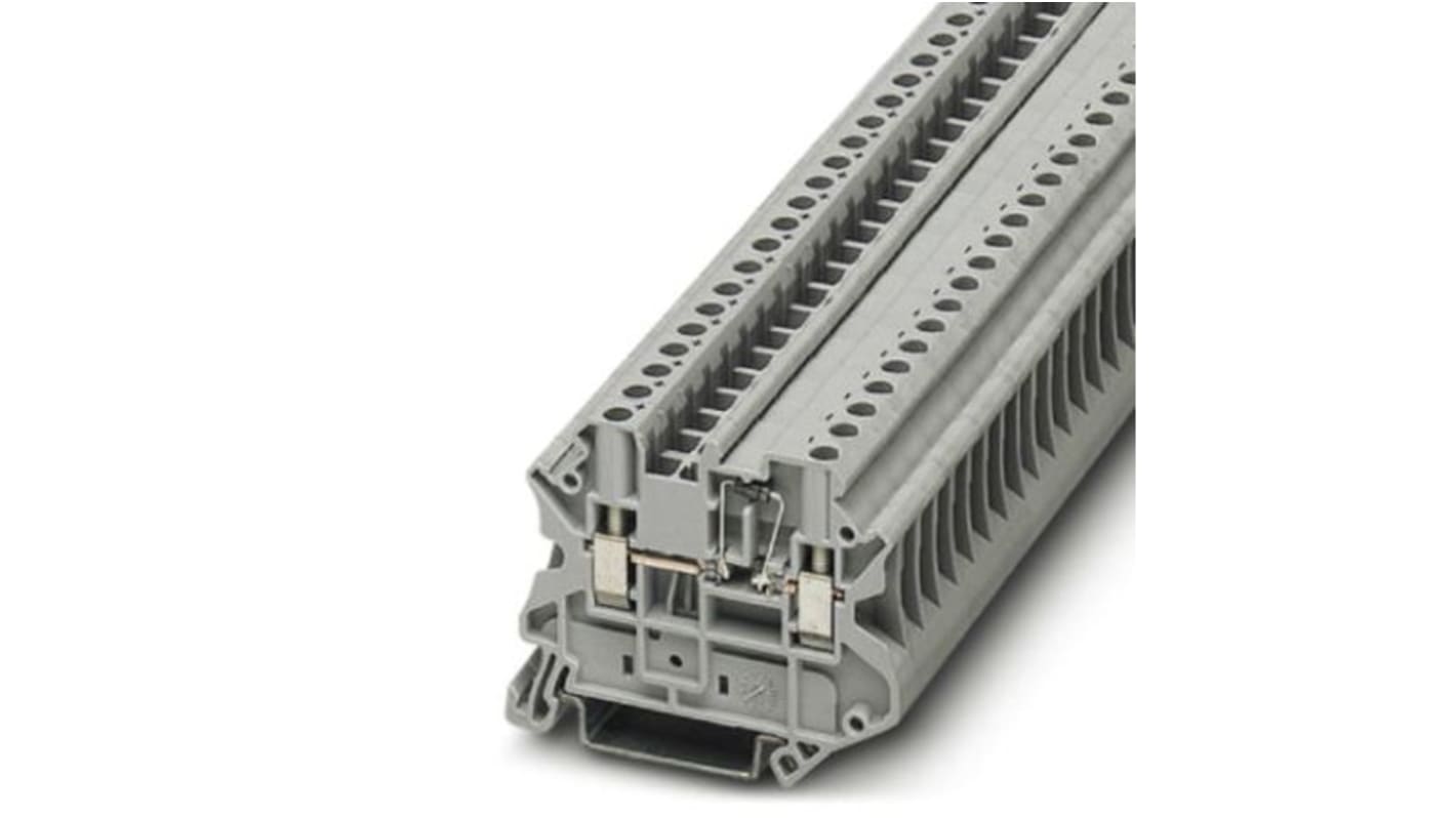 Phoenix Contact UT Series UT 4-MTD-DIO/L-R-P/P Terminal Block Connector, 2-Way, 500mA, 26 → 10 AWG Wire, Screw