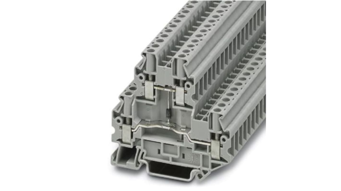 Phoenix Contact UTTB Series UTTB 4-DIO/O-U Terminal Block Connector, 4-Way, 30A, 26 → 10 AWG Wire, Screw