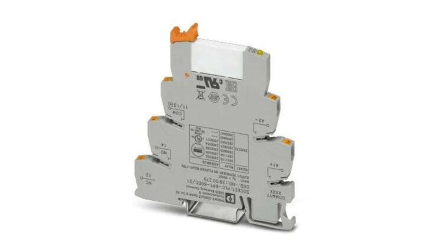 Phoenix Contact PLC-RPT- 60DC/21 Series Interface Relay, DIN Rail Mount, 60V dc Coil