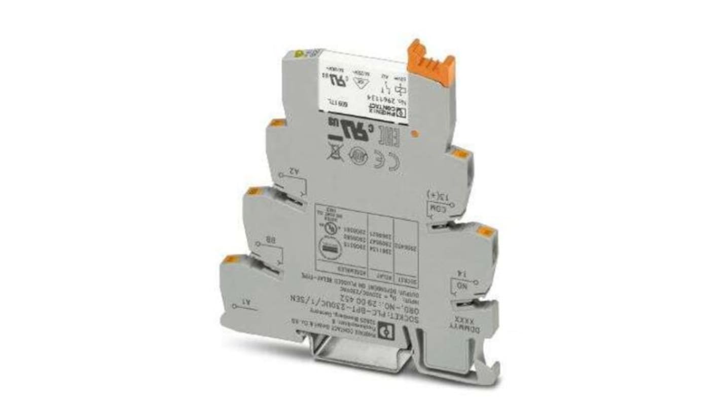 Phoenix Contact PLC-RPT-230UC/ 1AU/SEN Series Interface Relay, DIN Rail Mount, 230V ac Coil