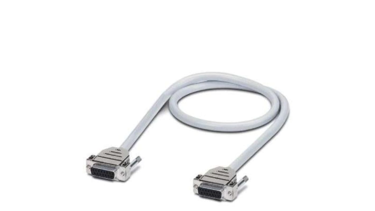 Cable serie Phoenix Contact CABLE-D37SUB/B/B, long. 40m, color Gris, con. A: Sub-D de 37 contactos Hembra, con. B: