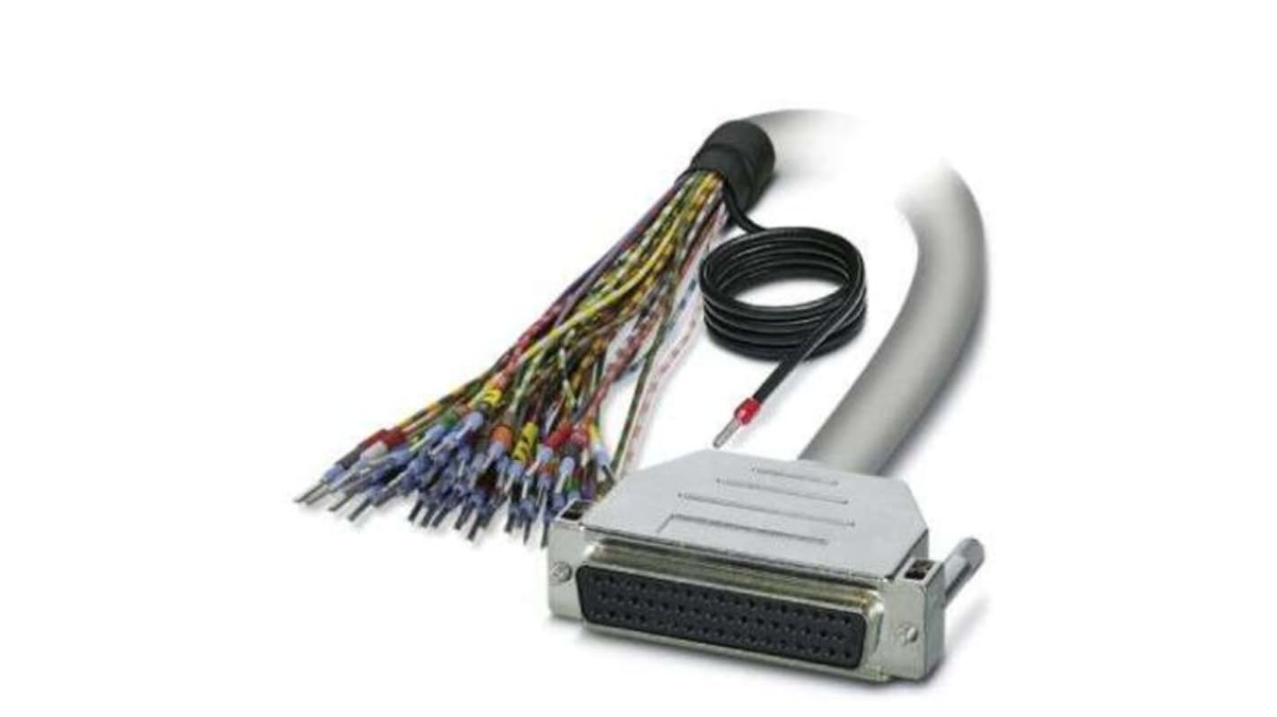 Phoenix Contact Female 50 Pin D-sub Unterminated Serial Cable, 1.5m