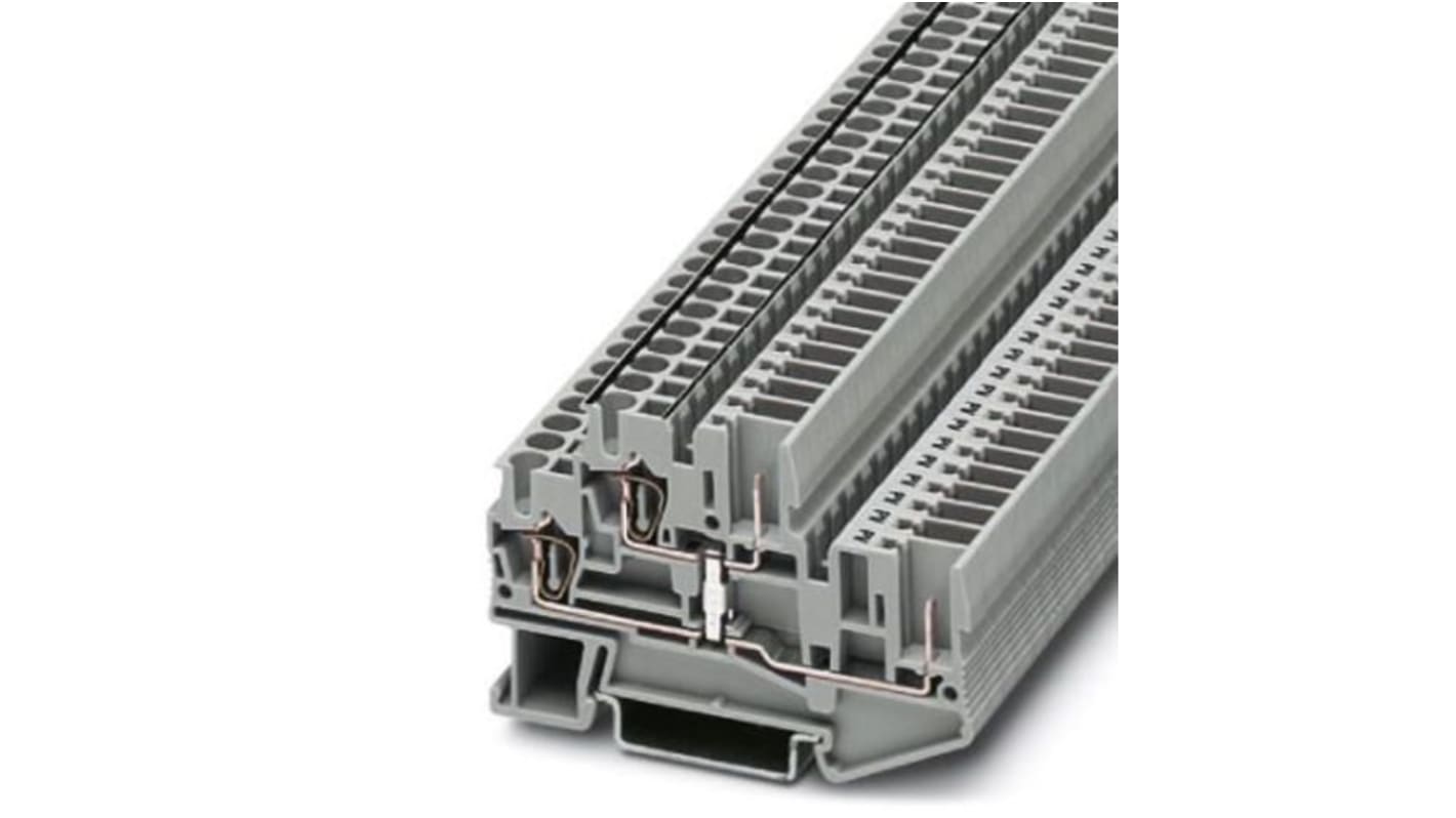 Phoenix Contact STTB 2.5/2P-PV Series Grey Double Level Terminal Block, 0.08 → 4mm², Plug In Termination