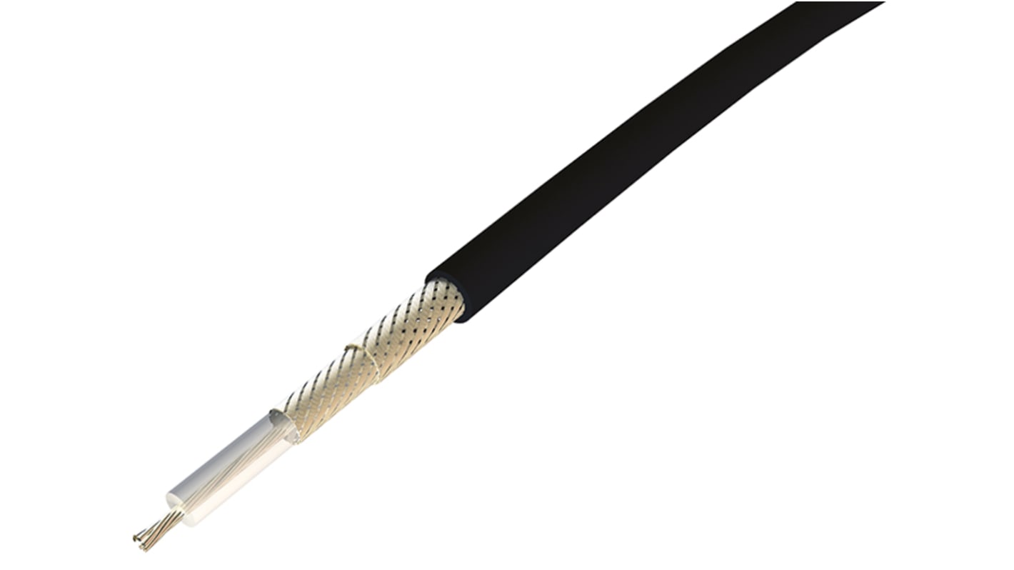 Cable coaxial Stranded RS PRO, 50 Ω, long. 25m, funda de PVC Negro