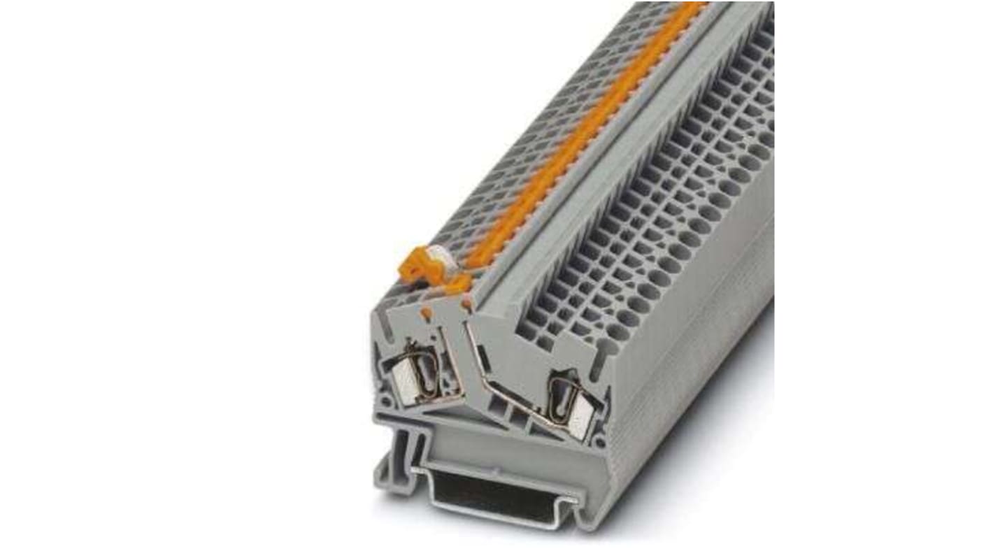 Phoenix Contact STS Series STS 2,5-MT Terminal Block Connector, 2-Way, 20A, 12-28 AWG Wire, Spring Cage Termination