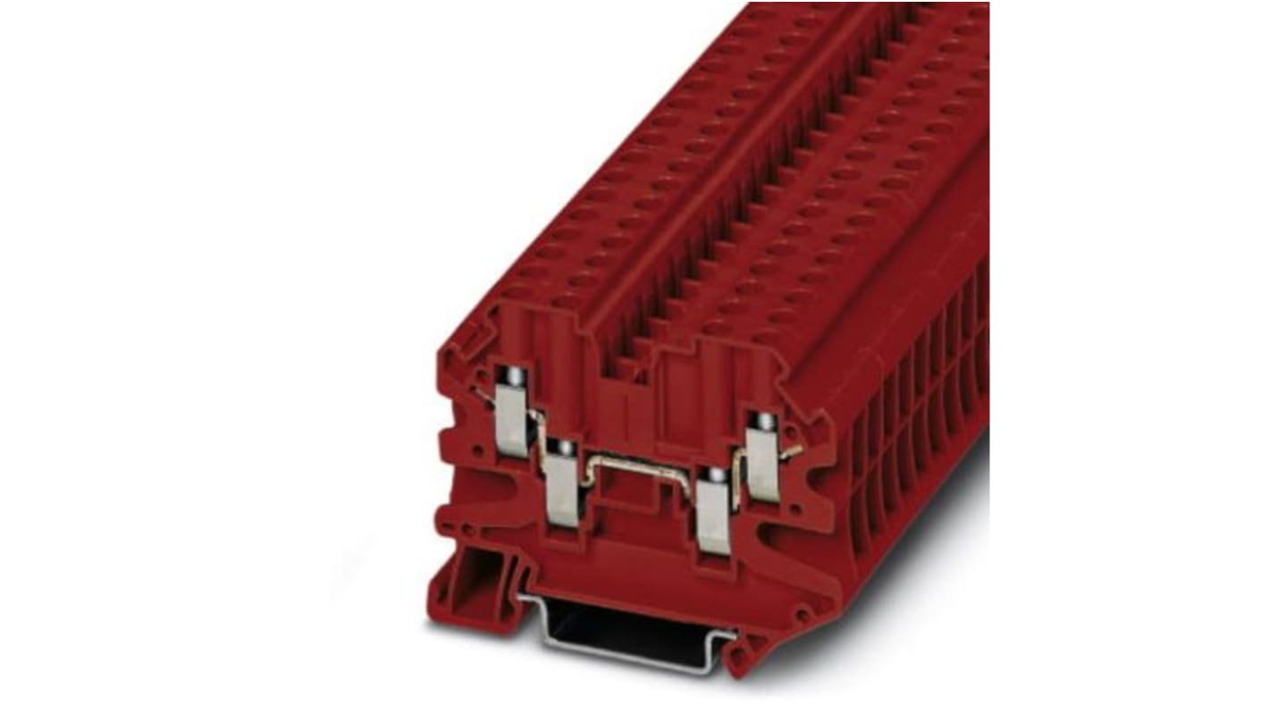 Phoenix Contact UT 4 - QUATTRO Series Grey Feed Through Terminal Block, 0.14 → 6mm², Screw Termination, ATEX,