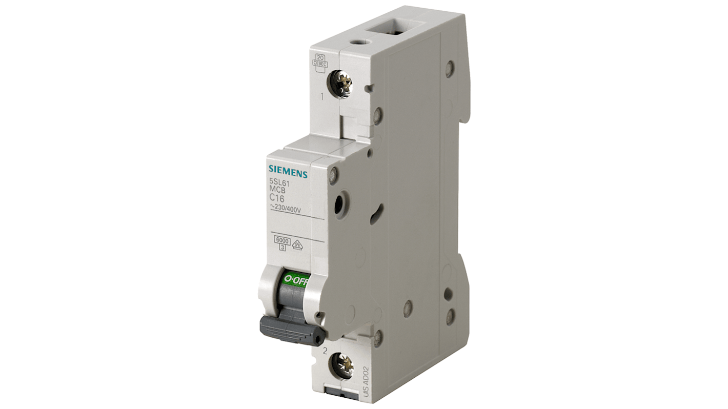 Siemens SENTRON 5SL6 MCB, 1P, 50A Curve C