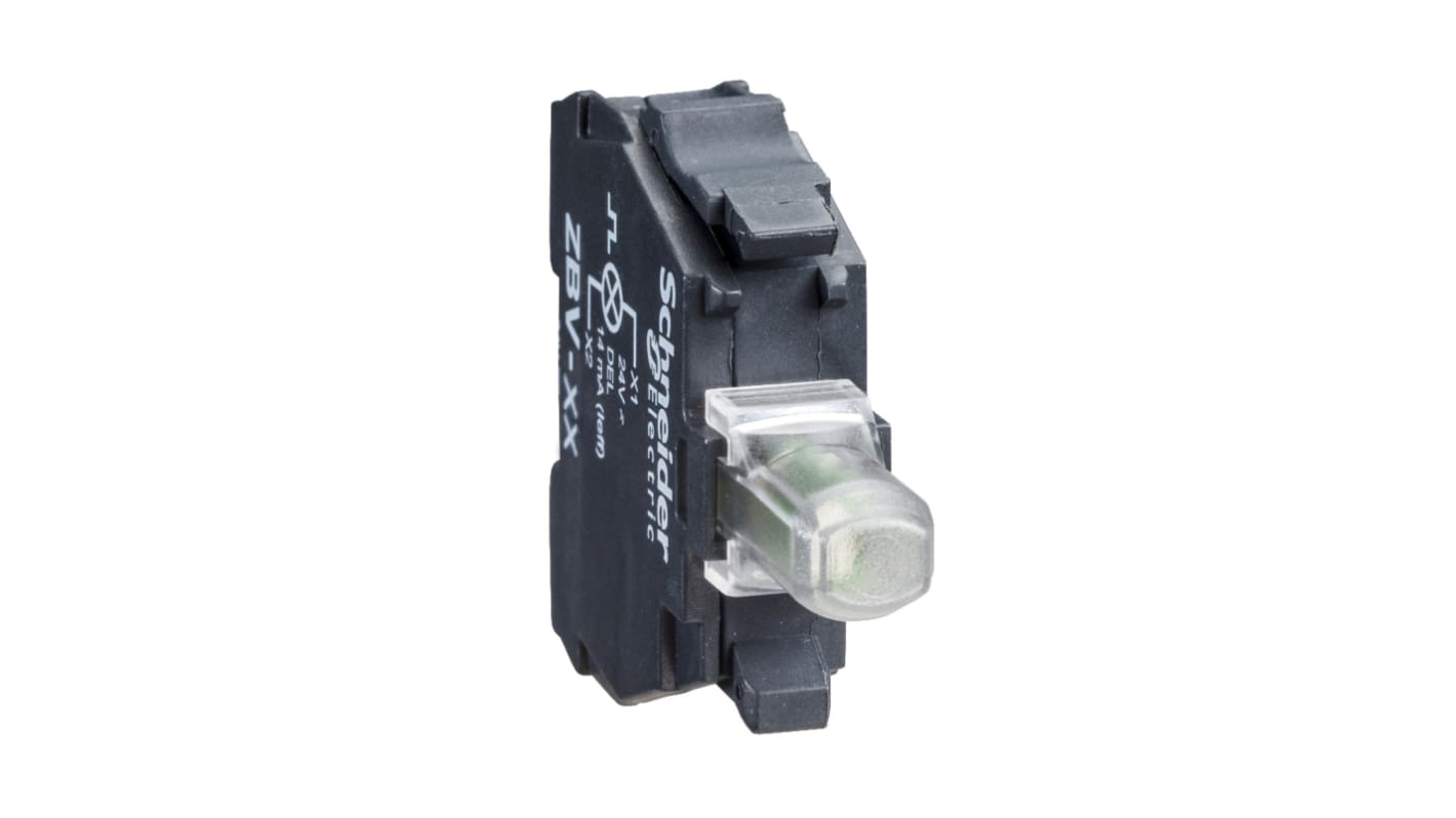 Blocco contatti luminoso Schneider Electric, 230 → 240V, LED universale Colore bianco