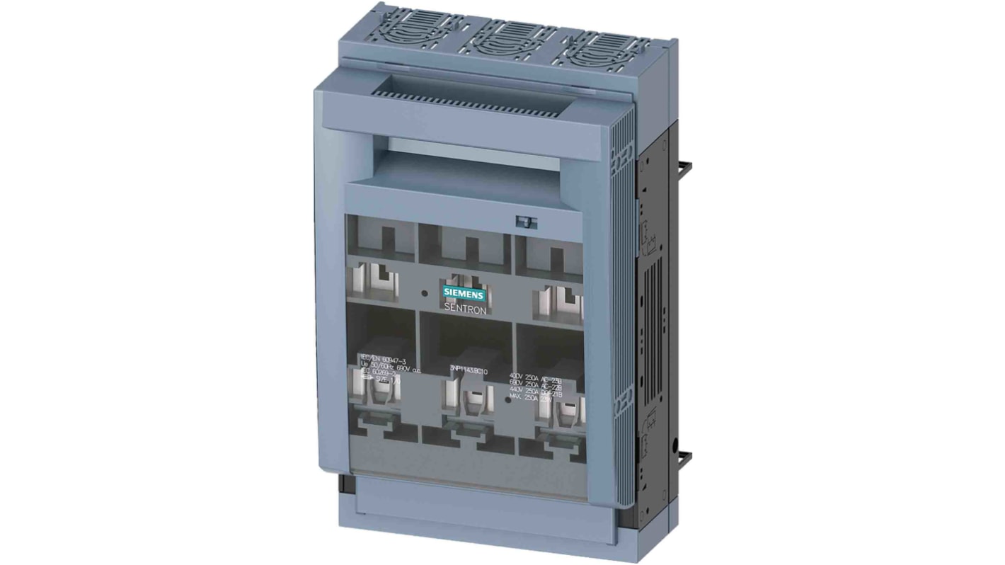 Sezionatore portafusibili Siemens 3NP1143-1BC10, corrente max 250A, 3, fusibile , fusibile NH0, NH1 SENTRON 3NP1