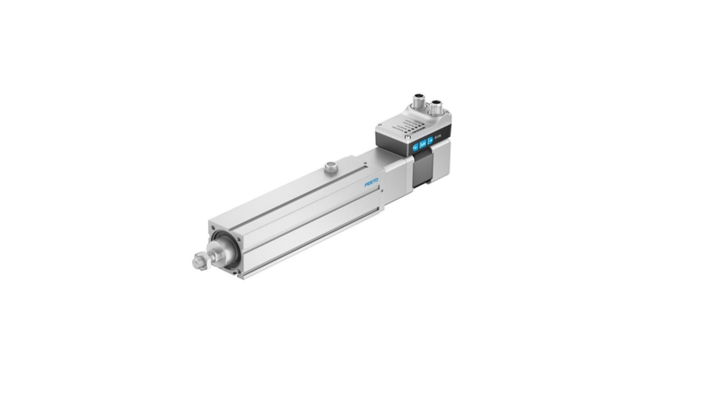 Actuador micro lineal Festo EPCS-BS, 100% ciclo de trabajo 250N, 24V dc, 13kg, 23mm/s, 100mm