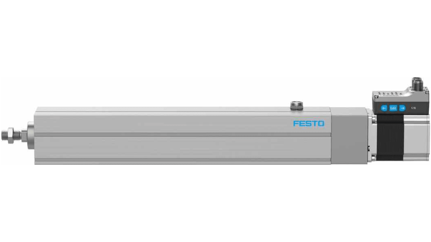 Actuador micro lineal Festo EPCS-BS, 100% ciclo de trabajo 375N, 24V dc, 18kg, 220mm/s, 50mm