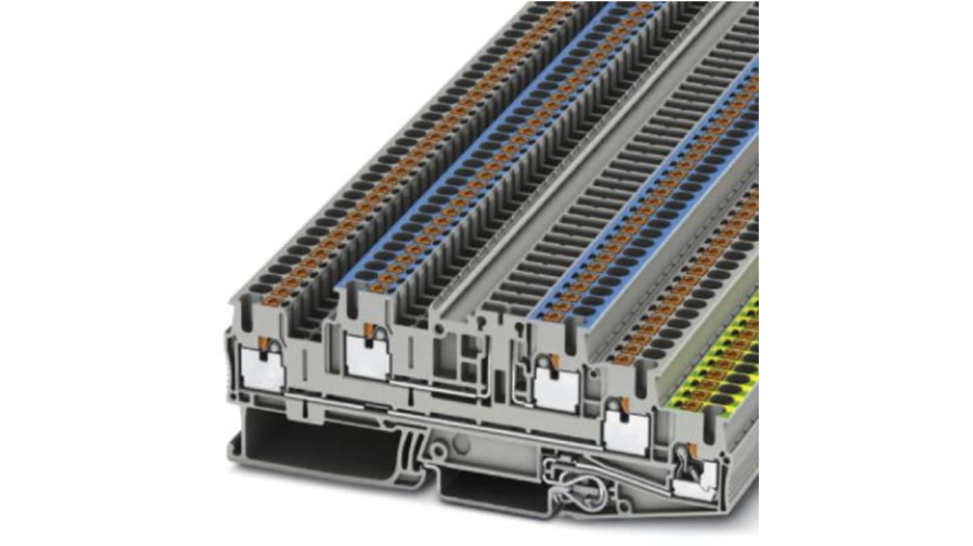 Phoenix Contact 5-Way Earth Terminal Block, 4mm², 12 AWG Wire, Push In