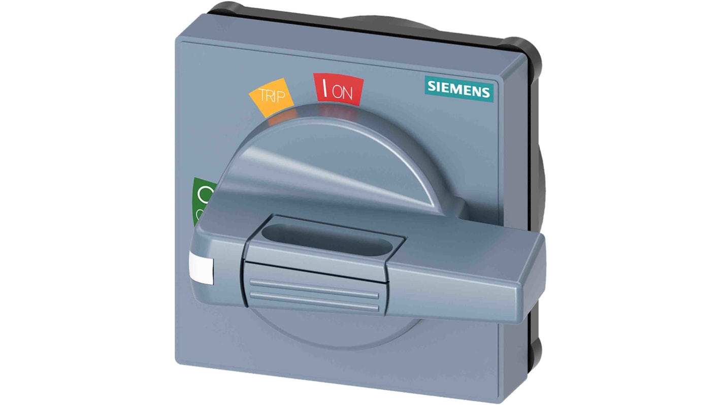 Mando giratorio Siemens, para 3VA2 400/630 55mm, tirador Gris, IP65 SENTRON