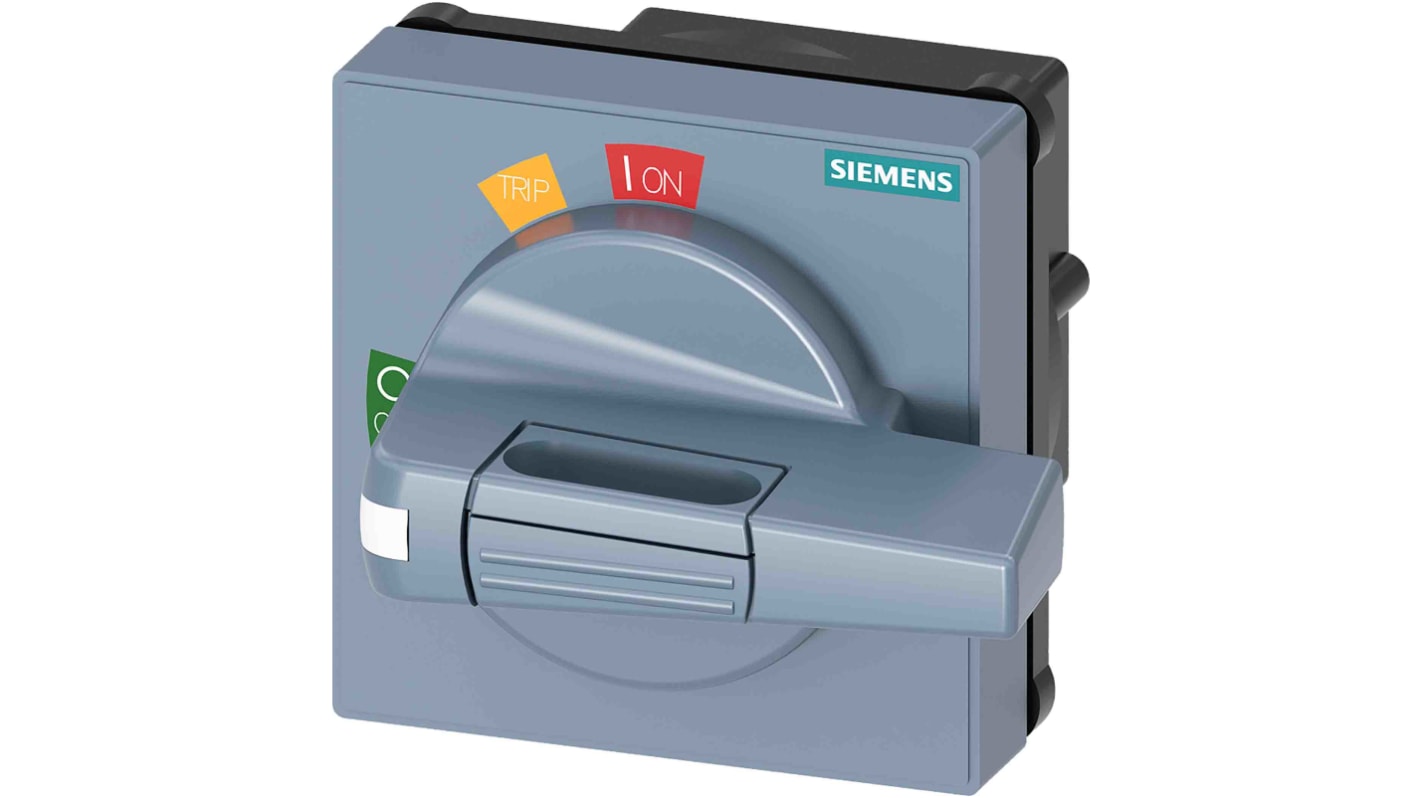 Mando giratorio Siemens, para 3VA2 400/630 55mm, tirador Gris, IP65 SENTRON