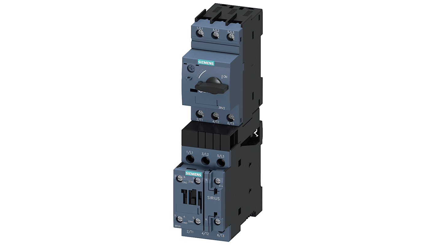 Démarreur DOL Direct, 1, 3 Siemens SIRIUS, 3 kW 690 V c.a. 6,5 A