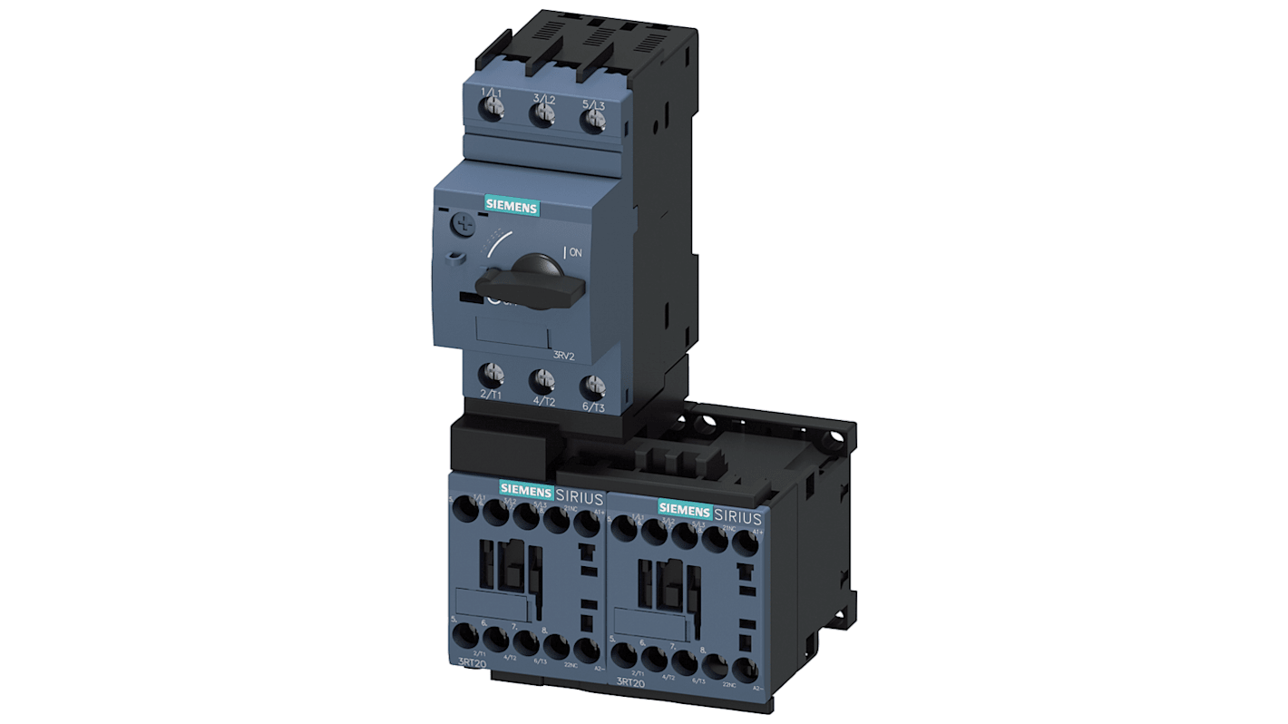 Arrancador directo Siemens SIRIUS, 1,1 A, 690 V ac, 370 W, mono, trifásico, IP20