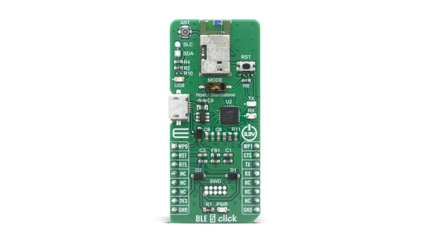 MikroElektronika Entwicklungstool Kommunikation und Drahtlos, 2.4GHz Adapter Board für Pan1760A, Bluetooth