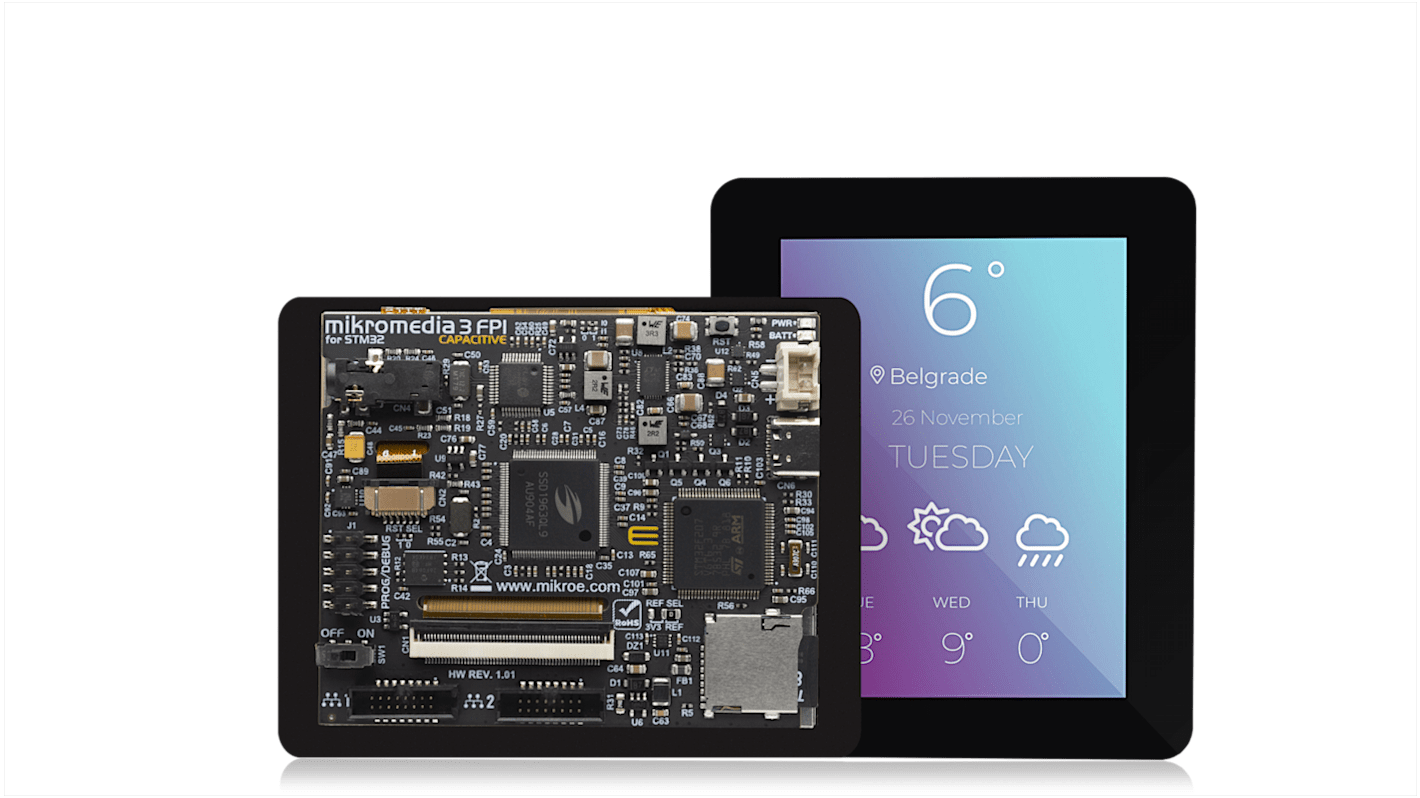 Módulo de display LCD TFT táctil MikroElektronika de 3.5plg, 320 x 240pixels