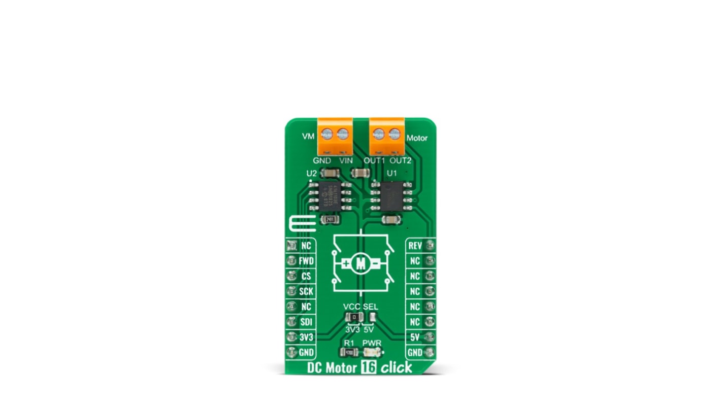 MikroElektronika DC Motor 16 Click for ZXBM5210 for Reversible DC Motor