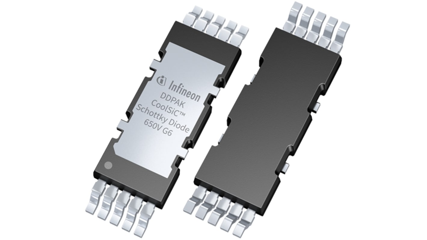 Infineon 650V 8A, SiC Schottky Diode, 10-Pin PG-HDSOP IDDD08G65C6XTMA1