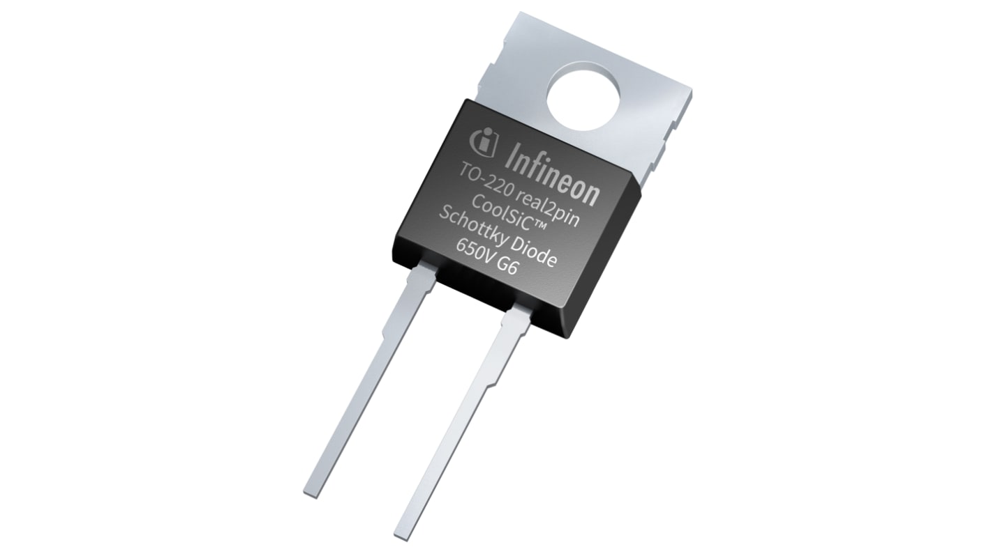 Infineon 整流ダイオード, 6A, 650V スルーホール, 2-Pin PG - TO220 SiCショットキー