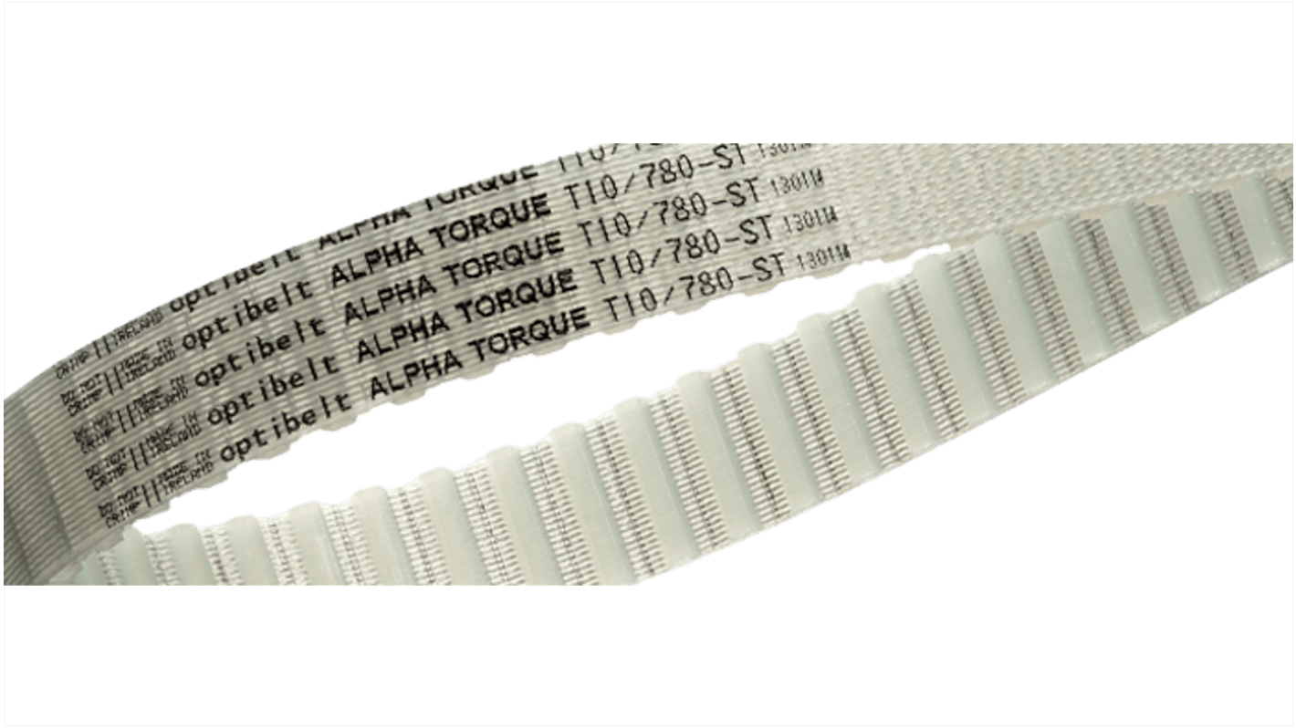 Courroie synchrone OPTIBELT Polyuréthane, 255mm x 10mm, 51 dents