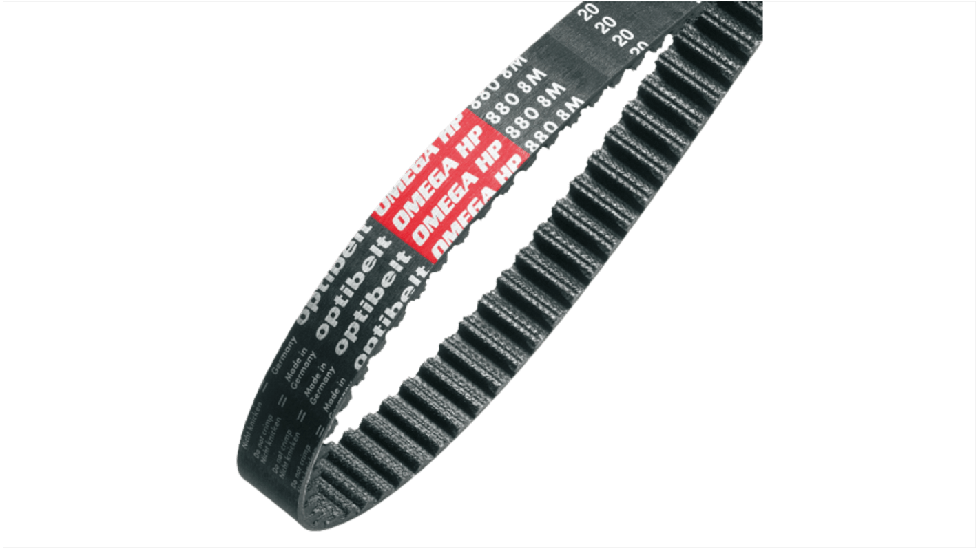 OPTIBELT 1000 8MHP 20 Timing Belt, 125 Teeth, 1000mm Length, 20mm Width