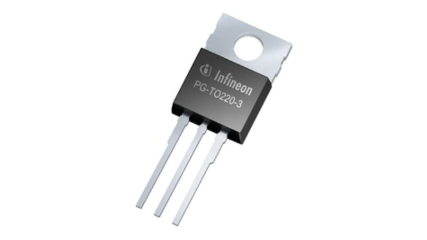MOSFET Infineon, canale N, 7 MO, 80 A, TO-220, Su foro