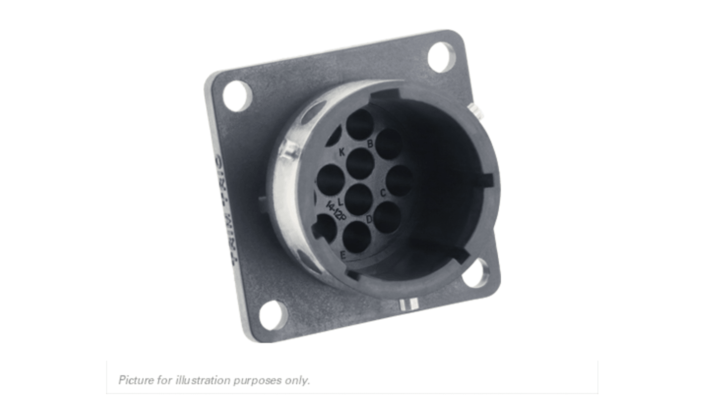 Connecteur circulaire Mâle, 12 Contacts, Femelle, Souriau Sunbank by Eaton