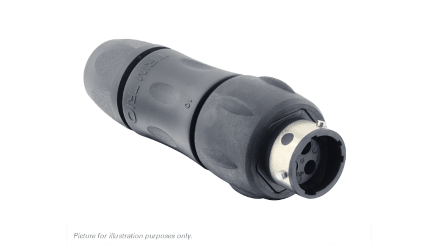 Souriau Sunbank by Eaton Circular Connector, 3 Contacts, In-line, Socket, IP68, IP69K, UTGX Series