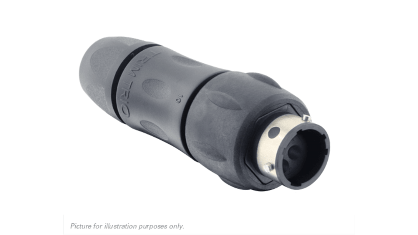 Conector circular Souriau Sunbank by Eaton hembra serie UTGX de 4 vías, En línea, IP68, IP69K