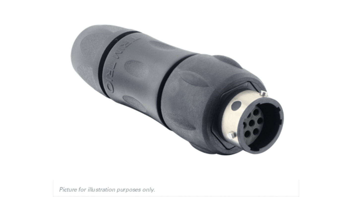 Conector circular Souriau Sunbank by Eaton hembra serie UTGX de 10 vías, En línea, IP68, IP69K