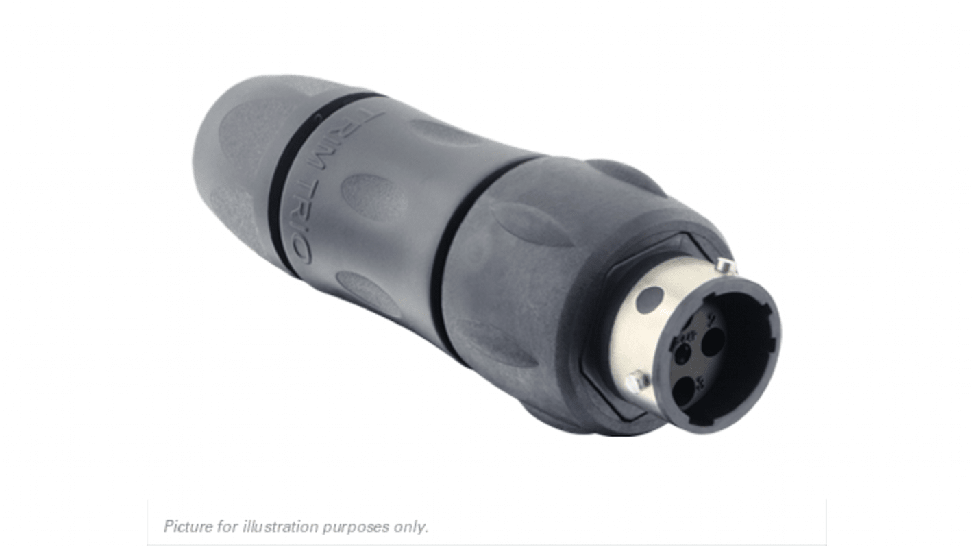 Souriau Circular Connector, 4 Contacts, In-line, Socket, IP68, IP69K, UTGX Series