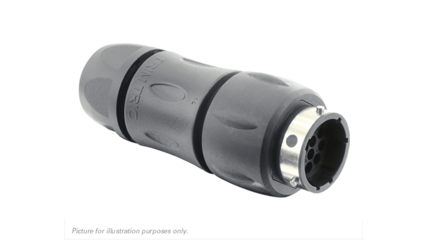 Conector circular Souriau Sunbank by Eaton hembra serie UTGX de 12 vías, En línea, IP68, IP69K