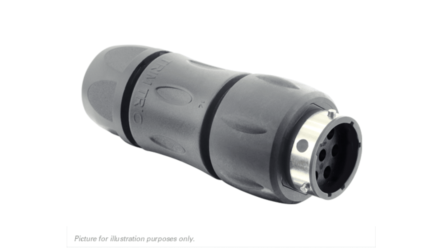 Conector circular Souriau Sunbank by Eaton hembra serie UTGX de 7 vías, En línea, IP68, IP69K