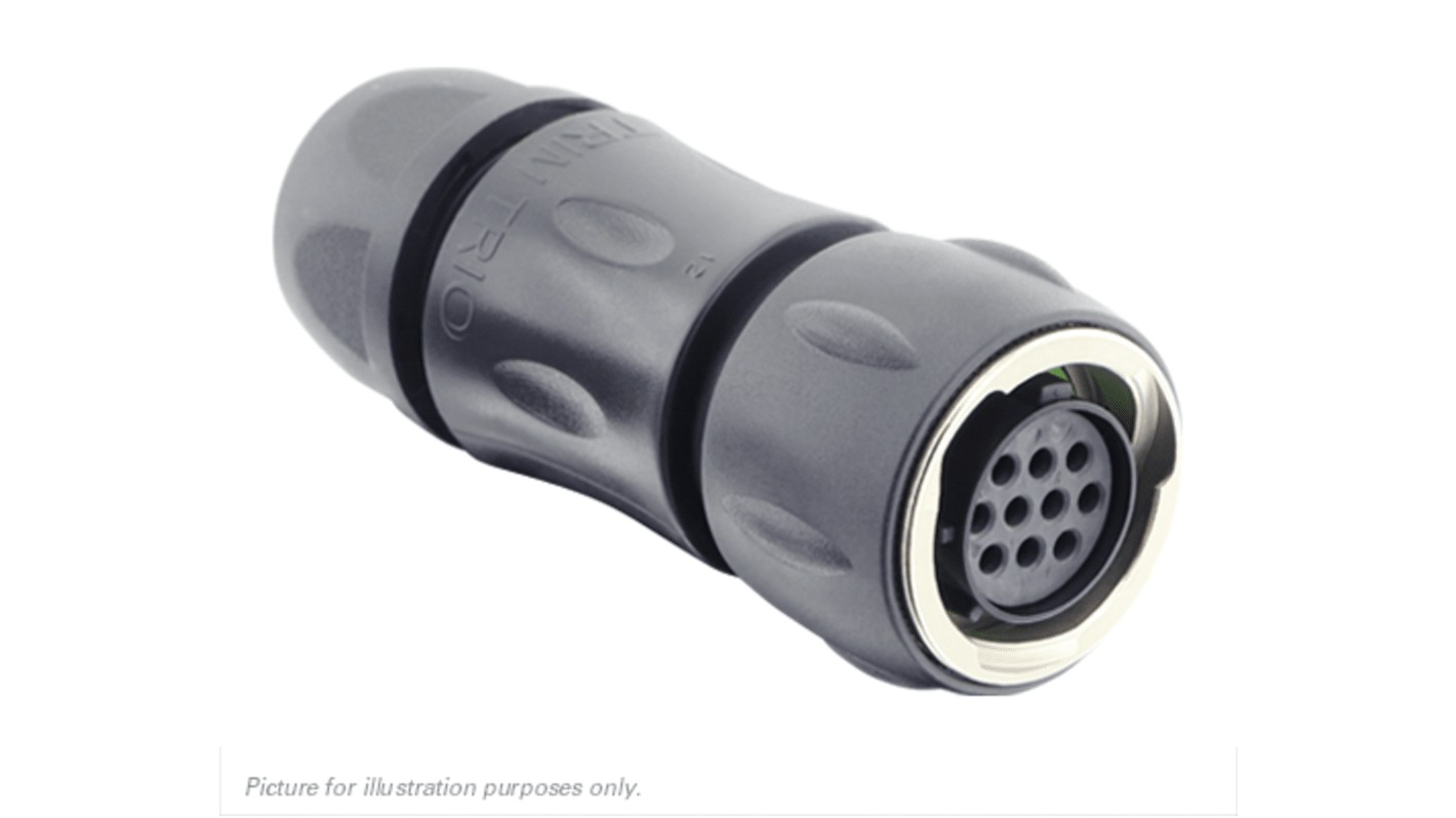 Souriau Circular Connector, 10 Contacts, Cable Mount, Plug, IP68, IP69K, UTGX Series